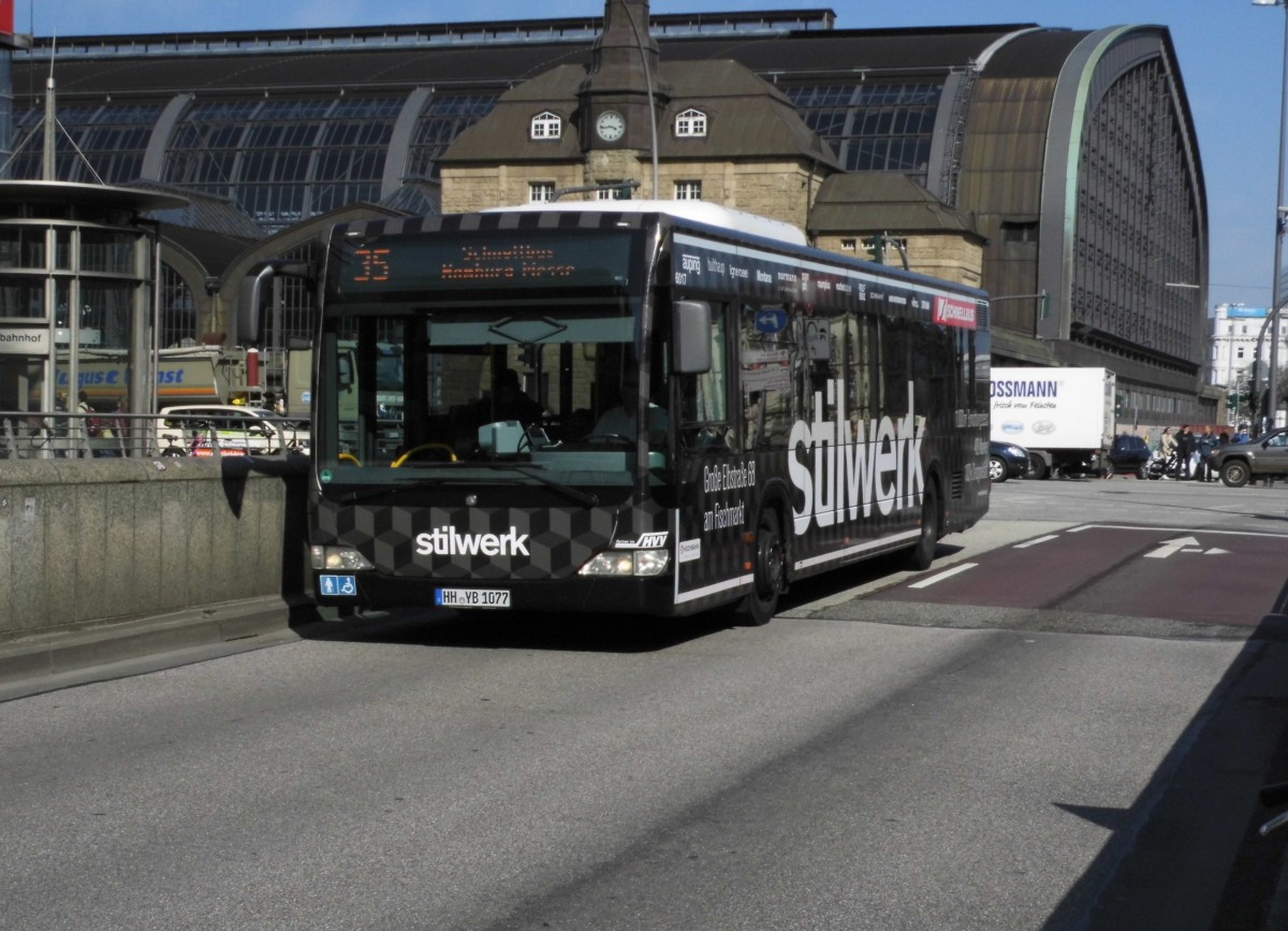 MB Citaro Facelift HHA 6017 auf Linie 35 am HBF/Mönckebergstr., 9.4.15