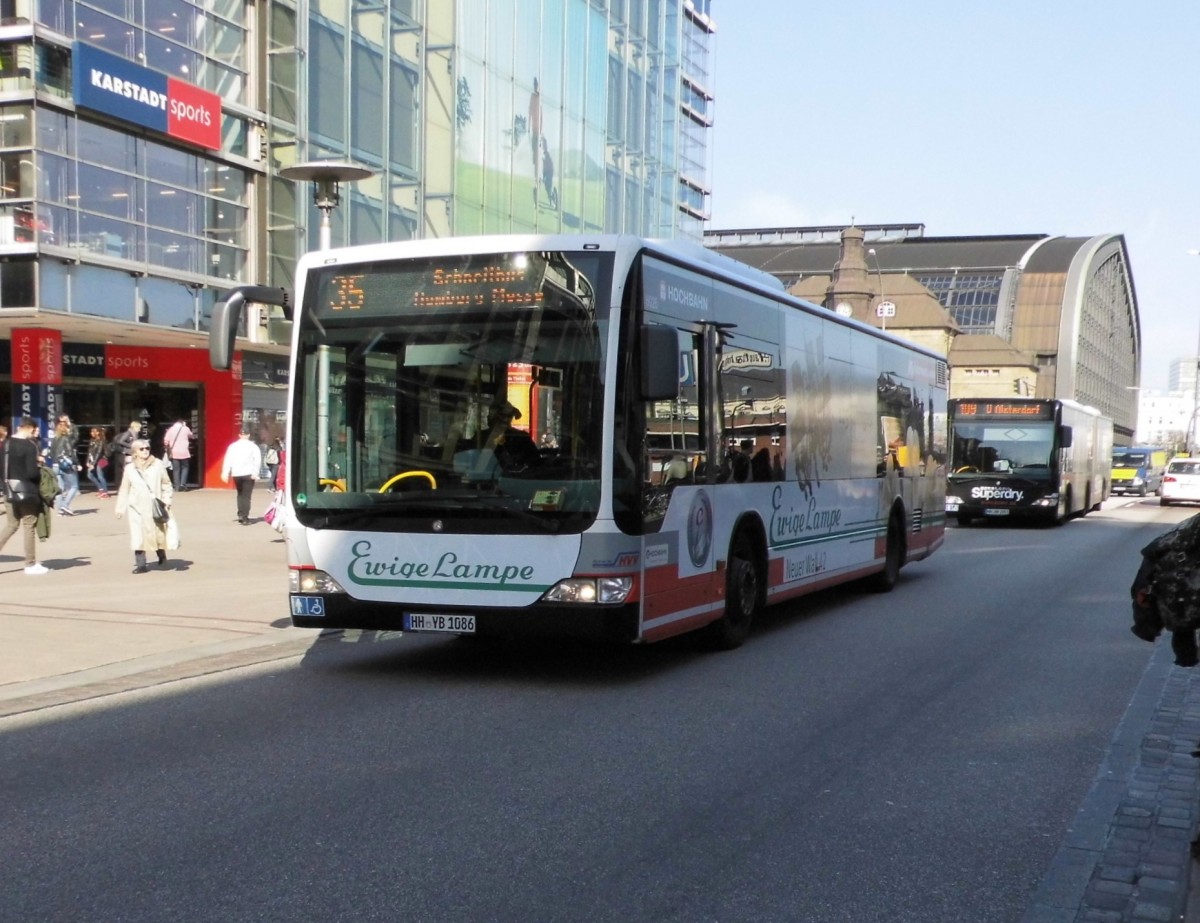 MB Citaro Facelift HHA 6026 auf Linie 35 am HBF/Mönckebergstr., 9.4.15