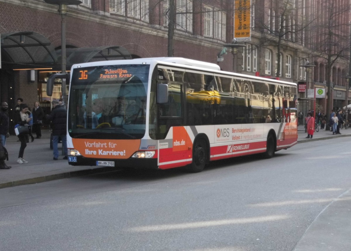 MB Citaro Facelift HHA 6928 auf Linie 36 am HBF/Mönckebergstr., 9.4.15