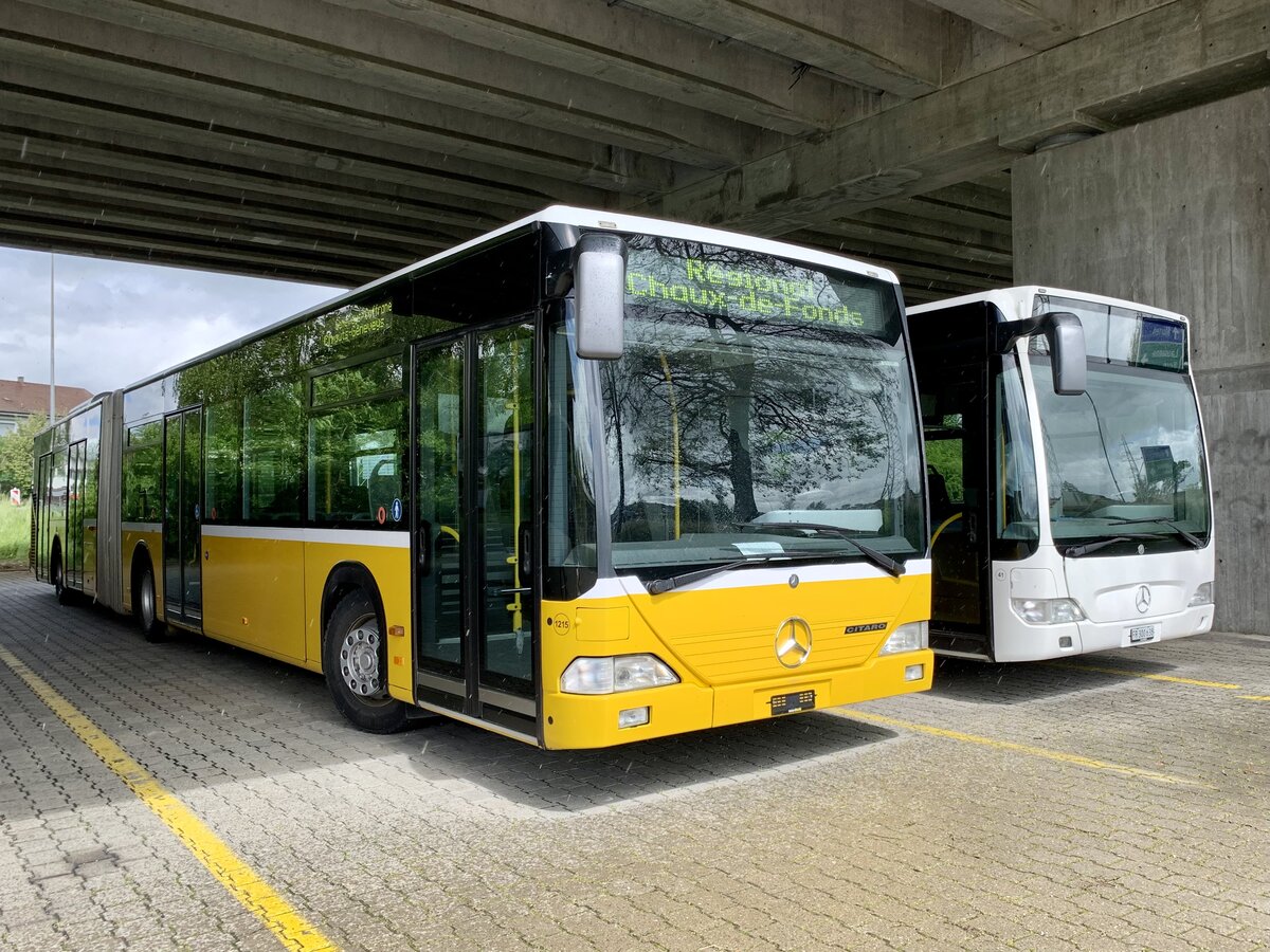 MB Citaro G ex PostAuto und Citaro Facelift K am 17.5.21 bei Interbus Kerzers.