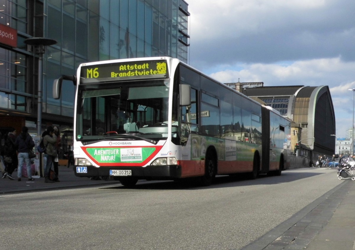 MB Citaro G HHA 7231 auf Linie M6 auf der Mönckebergstr. am 2.5.15
