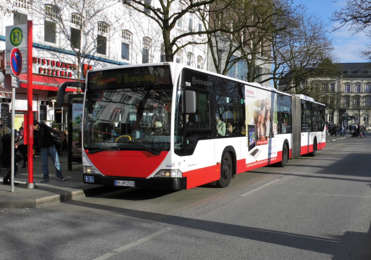 MB Citaro G HHA 7510 auf Linie M6 am HBF, Kirchenalle am 2.5.15