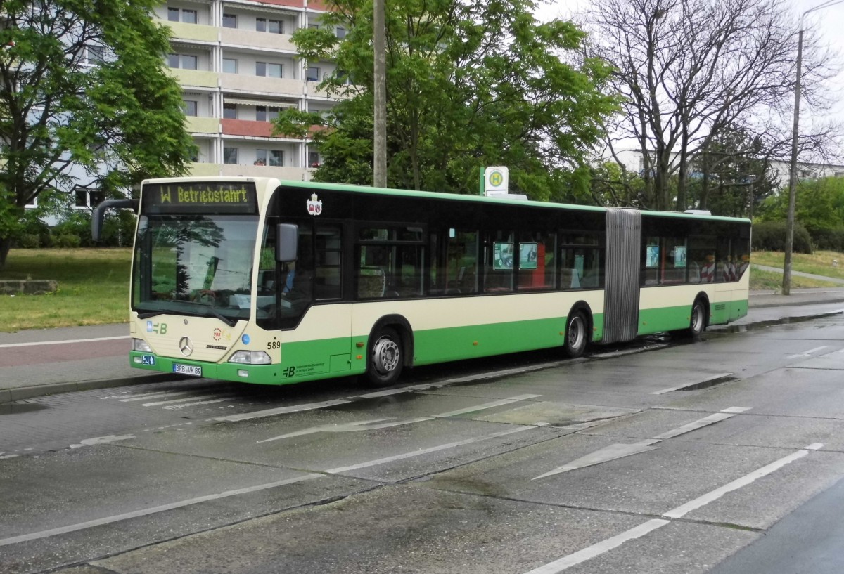 MB Citaro G VBBr Wg.589 auf Linie W, Fontanestr. am 23.06.15