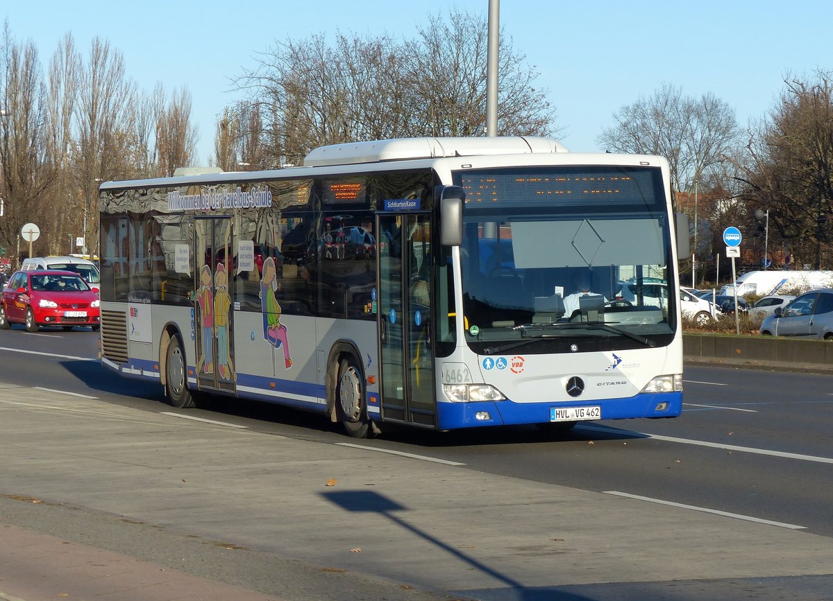 MB Citaro von Havelbus, Wagen '6462' auf der Linie 671 in Berlin -Spandau /Alstätdter Ring im November 2016.