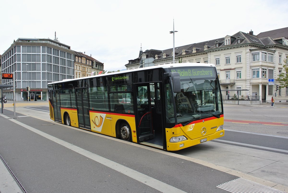 MB Citaro I der Regie Laufen als Ersatzfahrzeug im Einsatz fr PU Flury Balm b. Gnsberg. Am 30.09.2017 war der Wagen auf der Linie 12 im Einsatz, hier an der Endhaltestelle Solothurn HB.