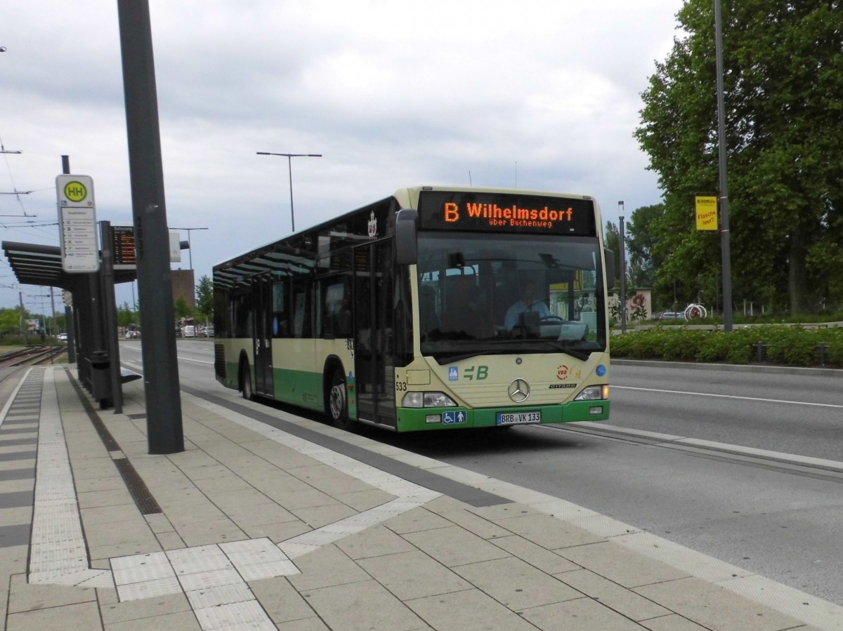 MB Citaro VBBr Wg.533 auf Linie B, BRB Hauptbhf. am 23.06.15