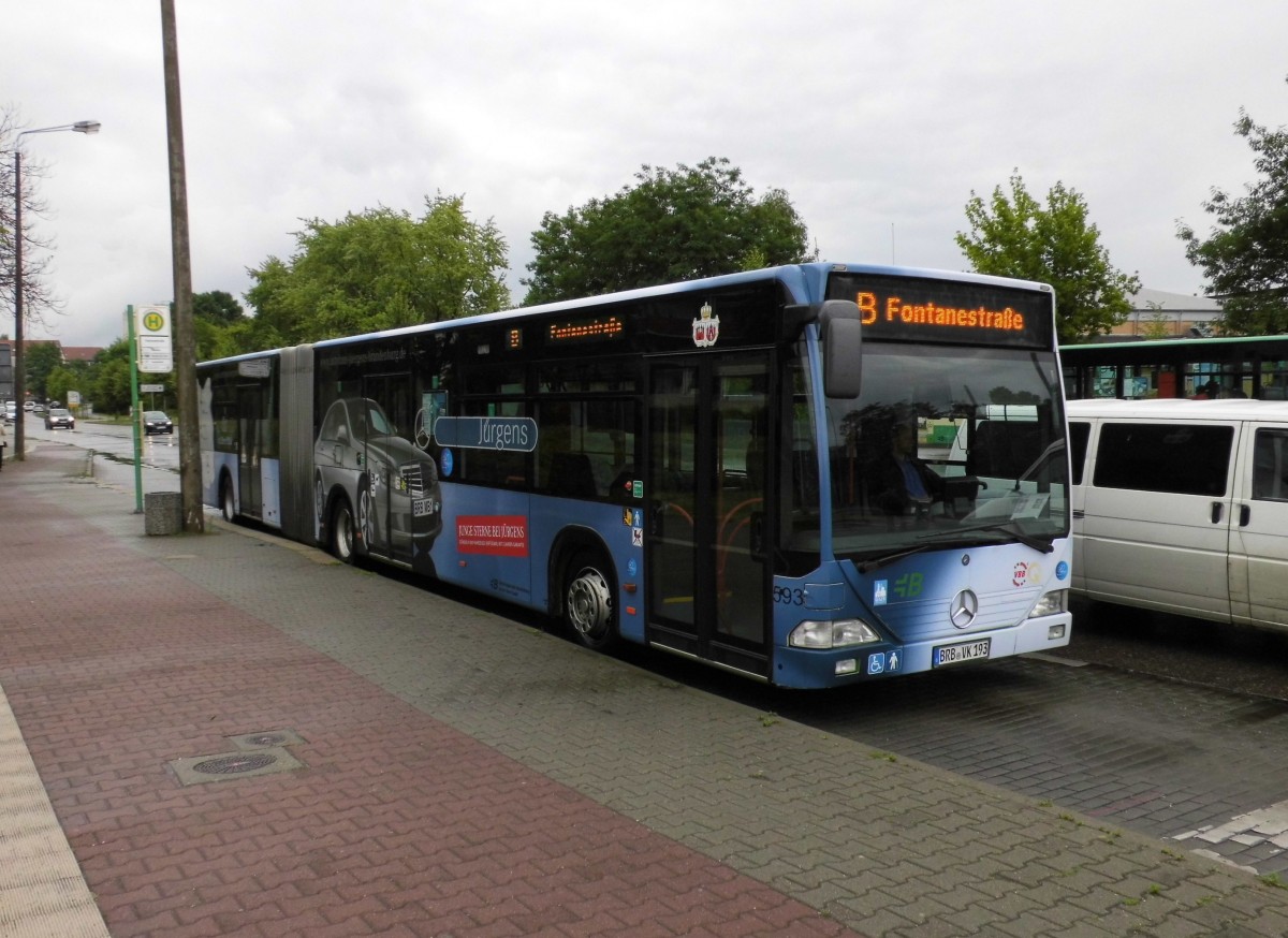 MB Citaro VBBr Wg.593 auf Linie B, Fontanestr. am 23.06.15