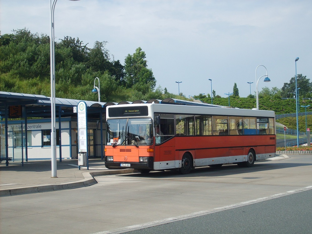 MB O 405 - RG S 683 (ex Hamburger Hochbahn, HH-Z 7449, #8698) - in Riesa, Busbahnhof / Bahnhof - am 13.06.2015 --> Fotosonderfahrt