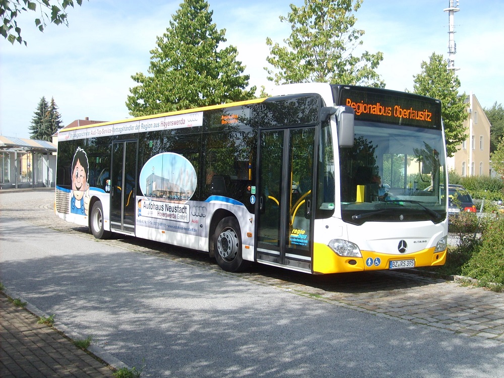 MB O 530 C2 - BZ RS 395 - Wagen 395 - in Bischofswerda, am Bahnhof - am 27-August-2015