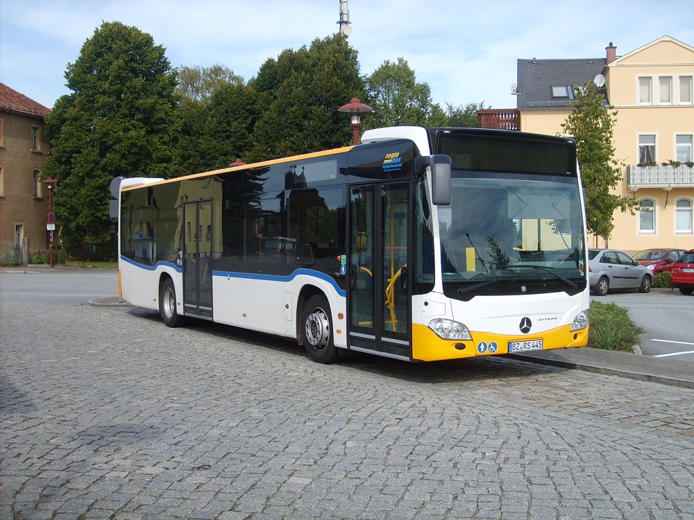 MB O 530 C2 - BZ RS 445 - Wagen 445 - in Bischofswerda, am Bahnhof - am 27-August-2015