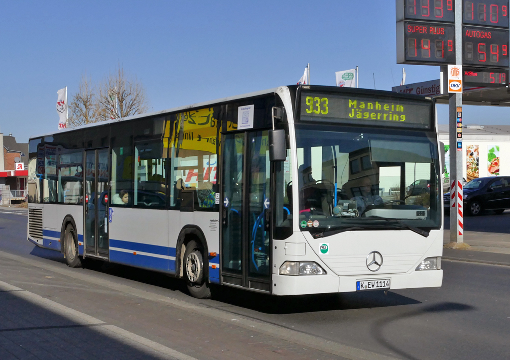 MB O 530 Citaro I  Weinzierl  i.A. der REVG, K-EW 1114 in Kerpen-Sindorf - 15.02.2017