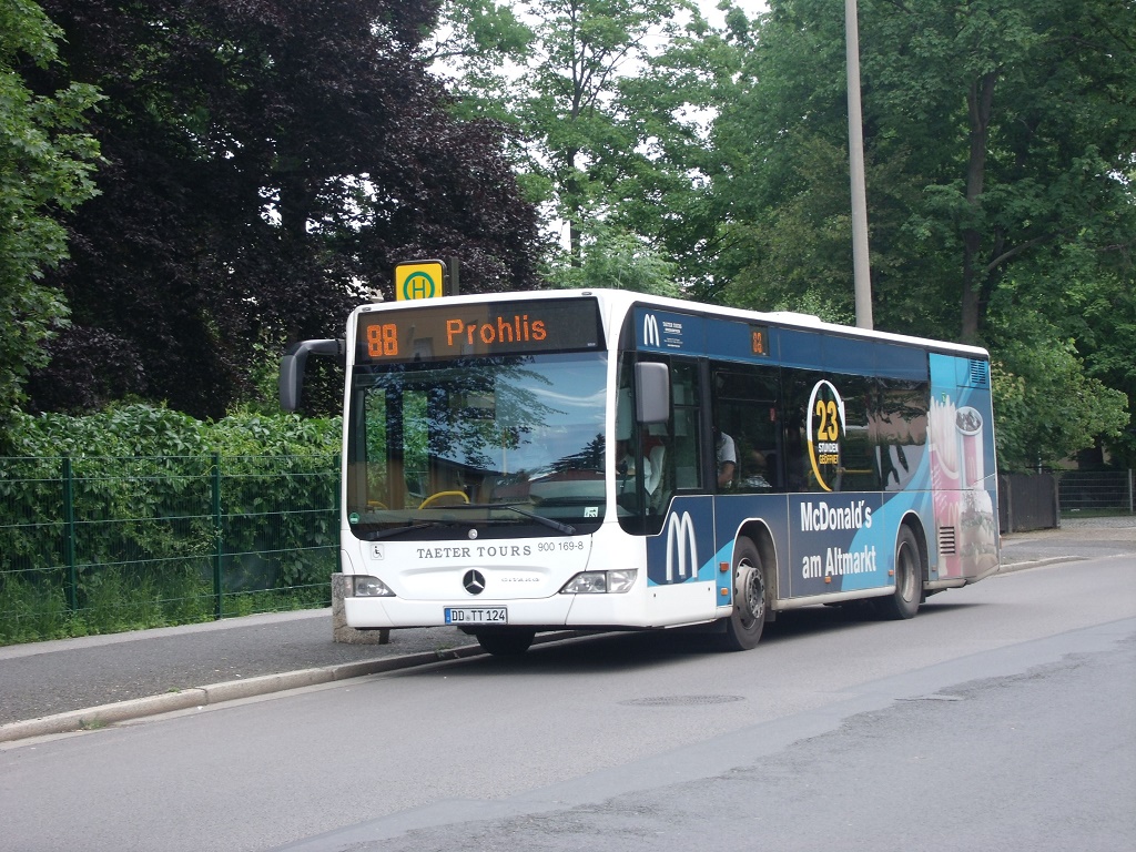 MB O 530 II K Citaro - DD TT 124 - Wagen 900 169 - in Dresden, Bahnhofstraße - am 2-Mai 2016