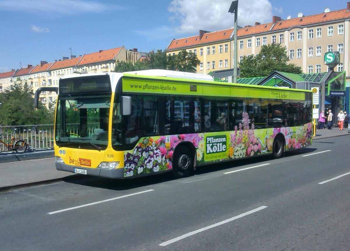 MB O 530 II Wg.1636 auf Linie 377, Hermannstr. am 21.07.15