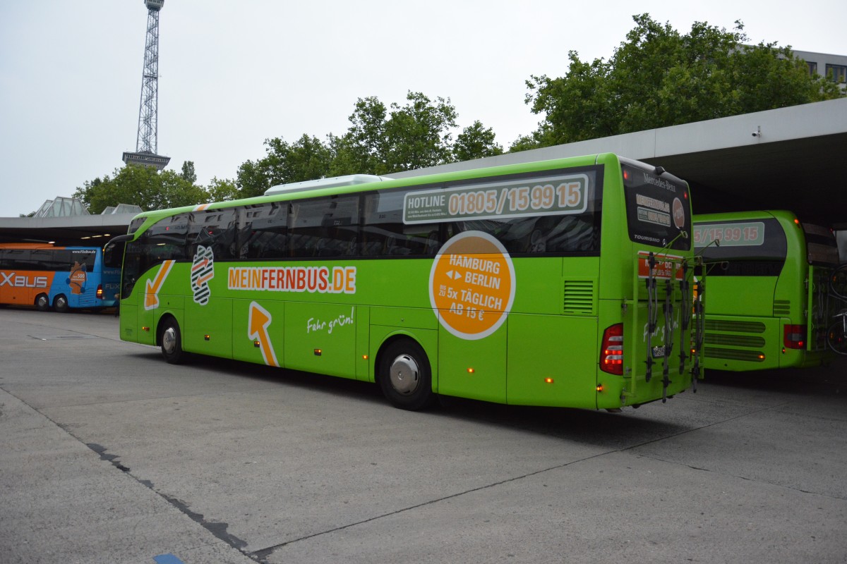 Mein Fernbus am ZOB Berlin am 08.07.2014.