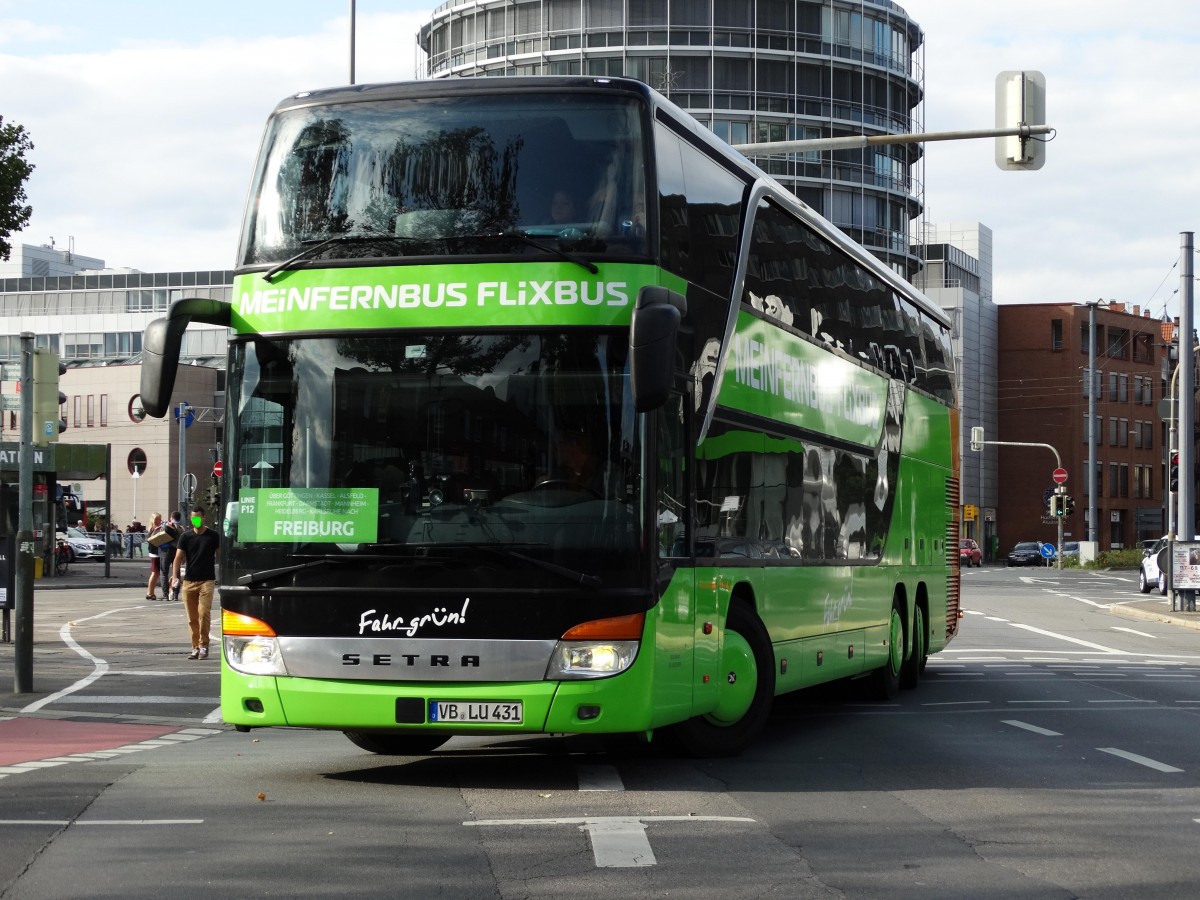 MeinFernbus/Flixbus Setra Doppeldecker am 04.09.15 in Heidelberg
