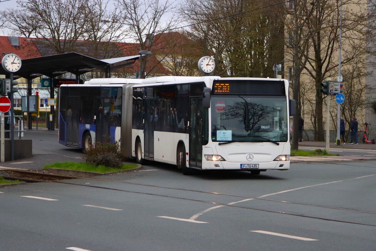 Mercedes Benz Citaro 1 Facelift G im Auftrag der ICB als SEV für die U7 am 13.03.26 in Frankfurt am Main