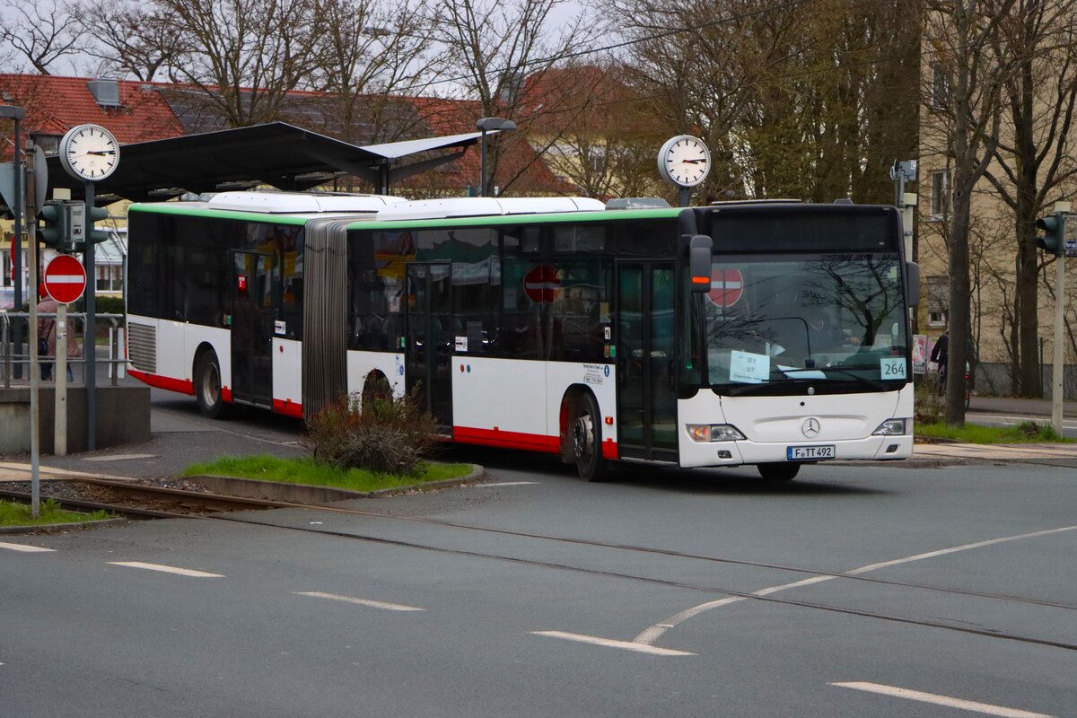 Mercedes Benz Citaro 1 Facelift G im Auftrag der ICB als SEV für die U7 am 13.03.26 in Frankfurt am Main