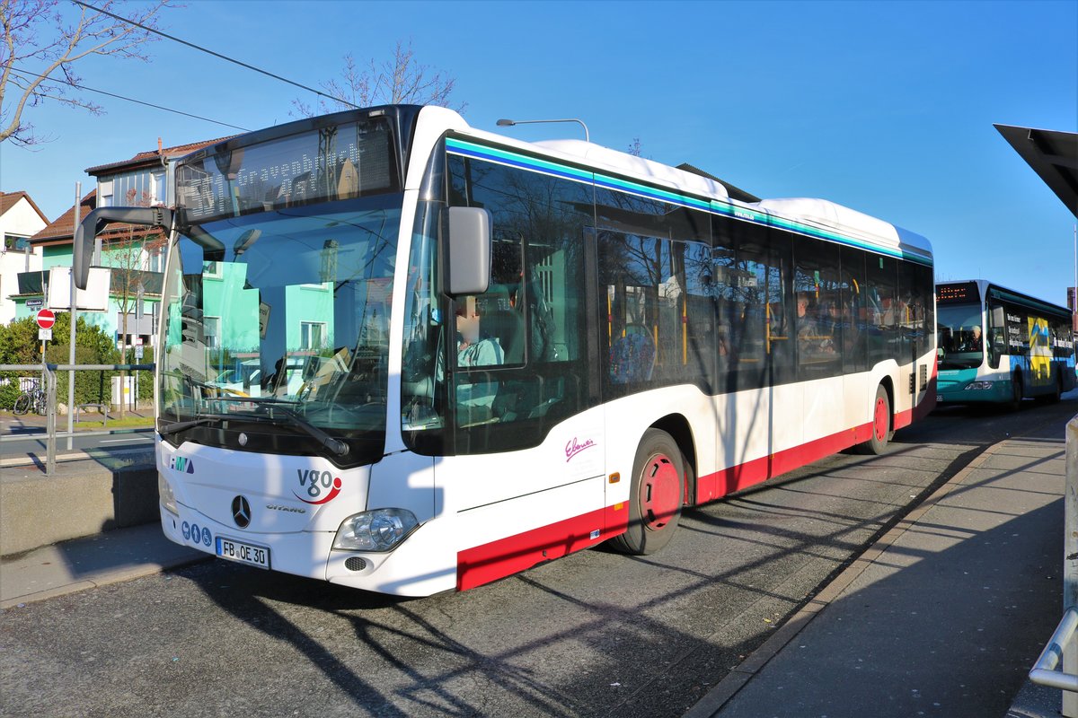 Mercedes Benz Citaro 2 am 11.01.19 in Frankfurt Enkheim auf der Linie 551