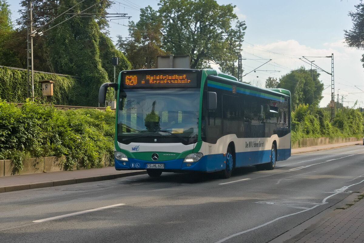 Mercedes-Benz Citaro 2. Generation (FS-HL 623) als Linie 620 in Freising, Ottostraße. Aufgenommen 22.8.2022.