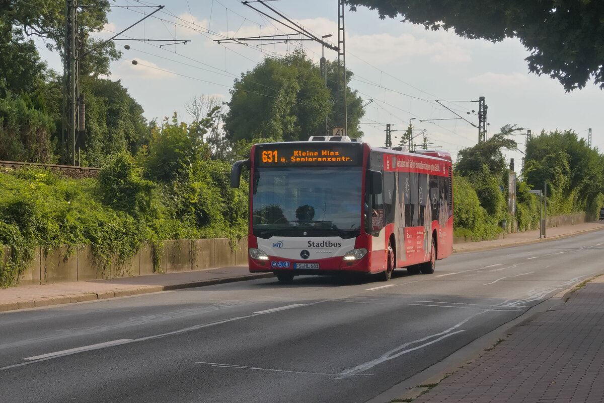 Mercedes-Benz Citaro 2. Generation (FS-HL 681) als Stadtbus Freising Linie 631 in Freising, Ottostraße. Aufgenommen 22.8.2022.