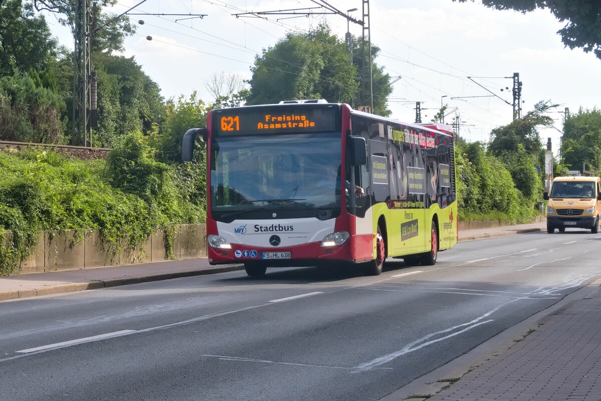 Mercedes-Benz Citaro 2. Generation (FS-HL 638) als Stadtbus Freising Linie 621 in Freising, Ottostraße. Aufgenommen 22.8.2022.