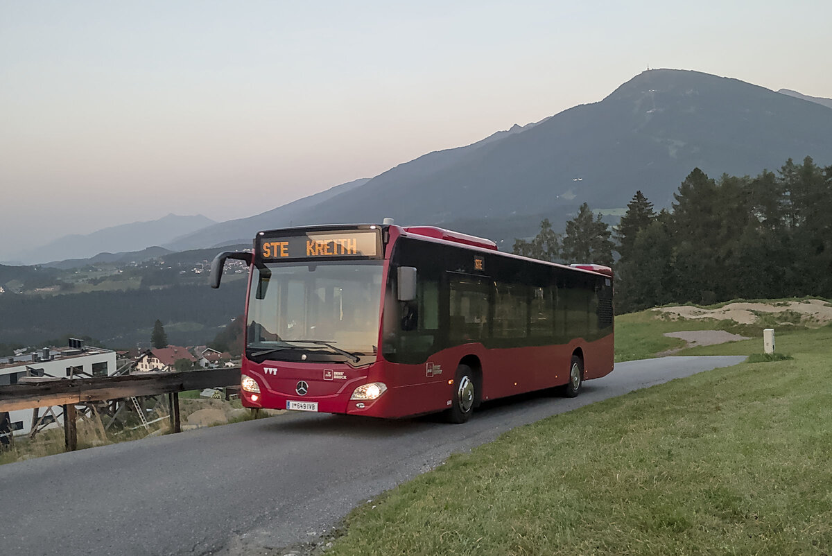 Mercedes-Benz Citaro 2. Generation der Innsbrucker Verkehrsbetriebe (Bus Nr. 649) als Schienenersatzverkehr f�r die Stubaitalbahn in Mutters. Aufgenommen 13.8.2025.