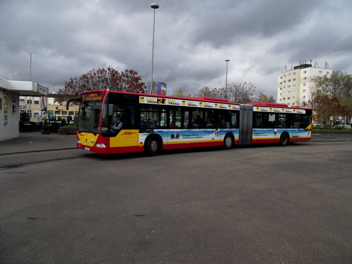 Mercedes Benz Citaro C1 am 07.11.13 in Hanau auf der Linie 2 