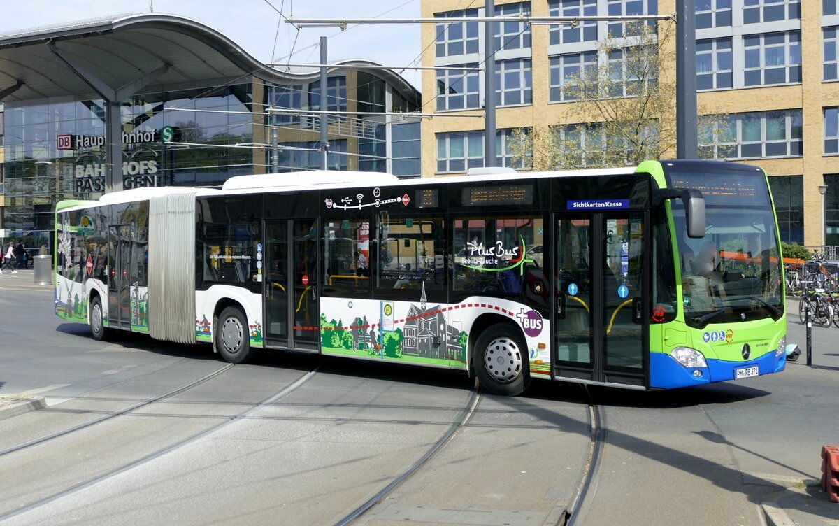 Mercedes-Benz Citaro C2 G '371'_ Regiobus Potsdam Mittelmark GmbH, Linie X1, am Potsdam Hbf. im Mai 2023L