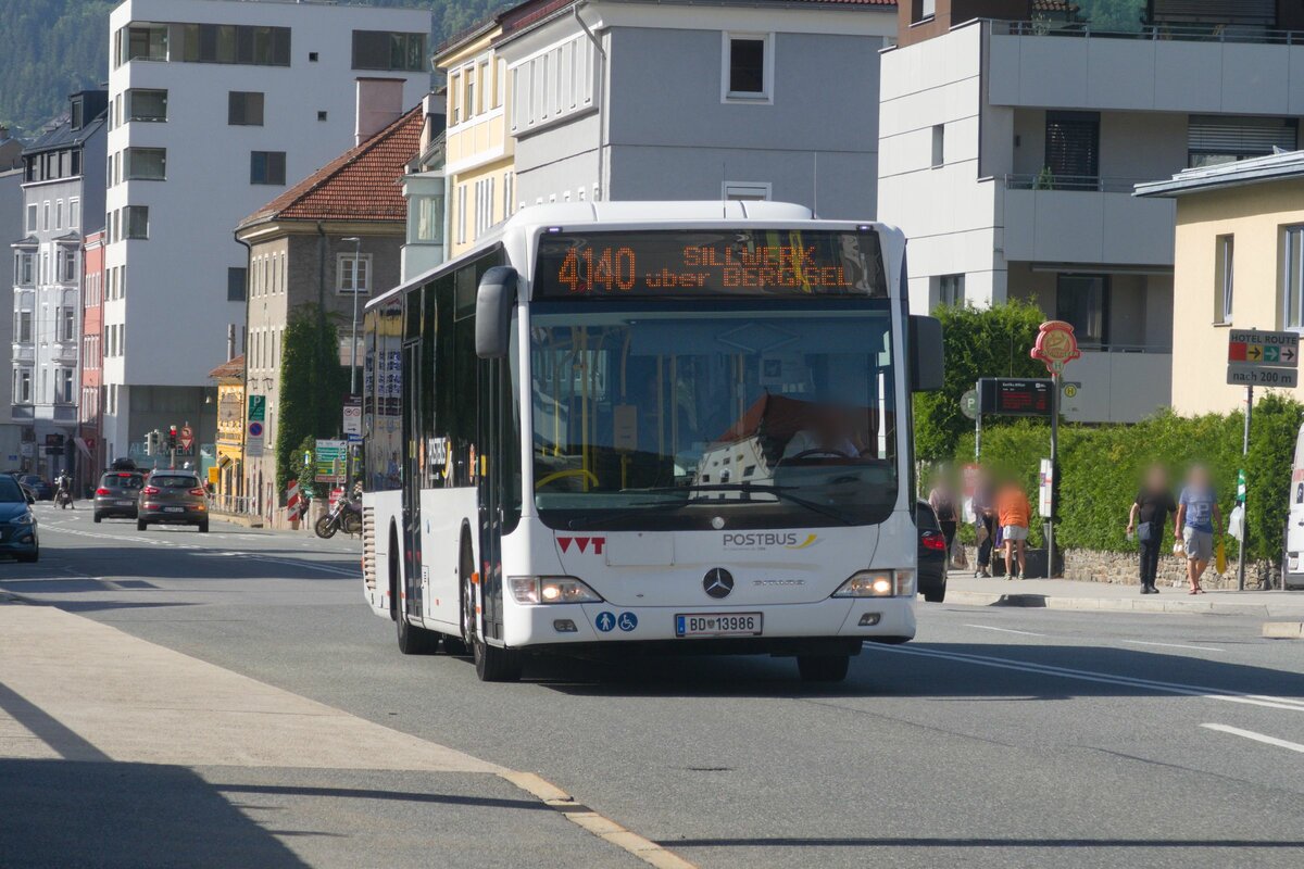 Mercedes-Benz Citaro Facelift von Postbus (BD-13986) als Linie 4140 bei der Haltestelle Basilika Wilten in Innsbruck. Aufgenommen 18.6.2022.