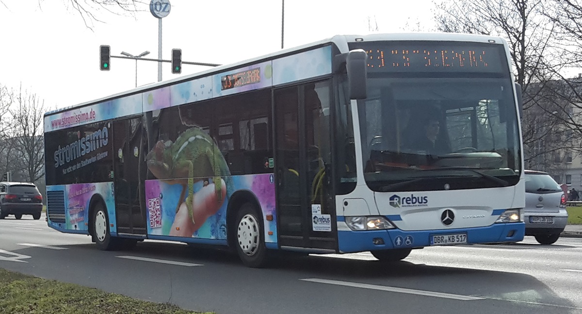 Mercedes-Benz Citaro Linienbus, gesehen am 07.03.2015 in Rostock