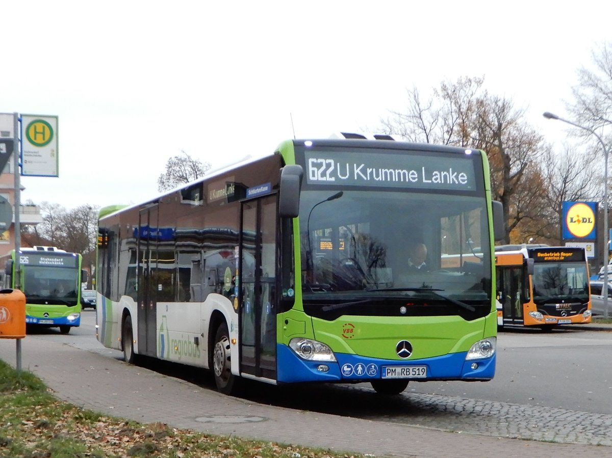Mercedes-Benz Citaro, Regiobus Potsdam-Mittelmark, Stahnsdorf 18.Nov.2020