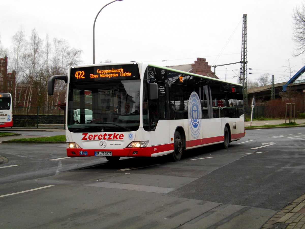 Mercedes-Benz O 530 II (Citaro Facelift) auf der Linie 472 nach Dortmund-Groppenbruch Im Siesack am S-Bahnhof Dortmund-Mengede.(4.1.2014) 