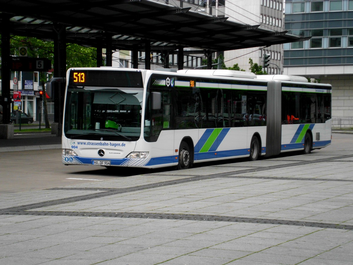 Mercedes-Benz O 530 II (Citaro Facelift) auf der Linie 513 am Hauptbahnhof Hagen.(11.5.2014) 
