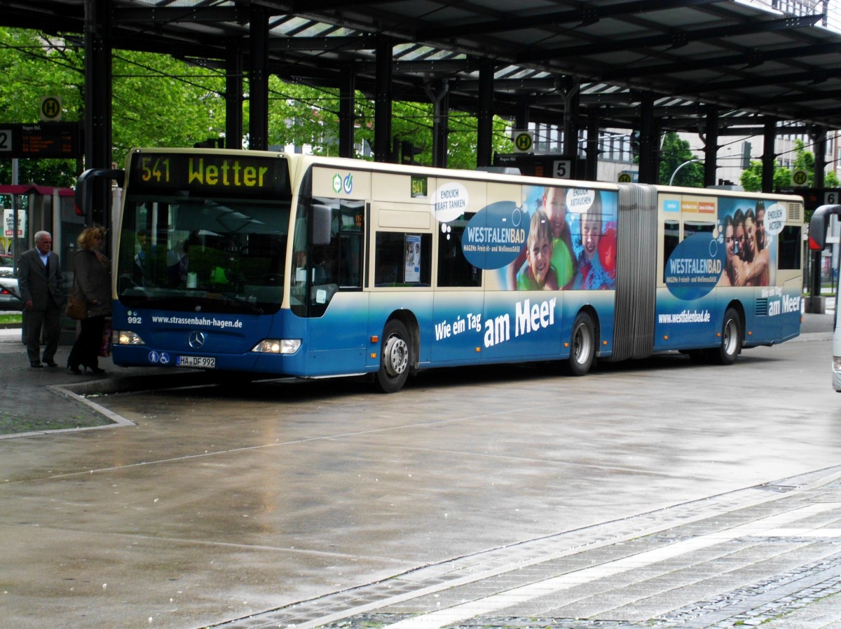 Mercedes-Benz O 530 II (Citaro Facelift) auf der Linie 541 nach Bahnhof Wetter am Hauptbahnhof Hagen.(11.5.2014) 