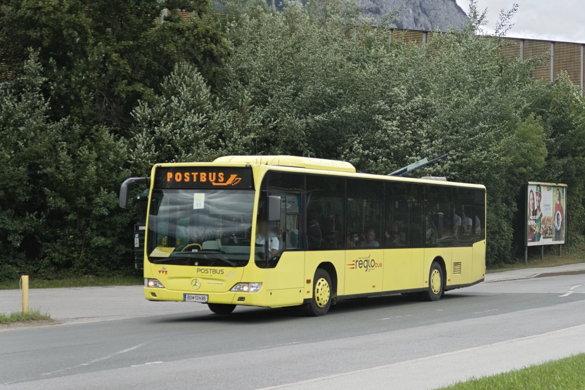 Mercedes-Benz O 530 II (Citaro Facelift) von Postbus (BD-13496) als Schienenersatzverkehr Zirl - Telfs in Zirl, Bahnhofstraße. Aufgenommen 17.6.2020.