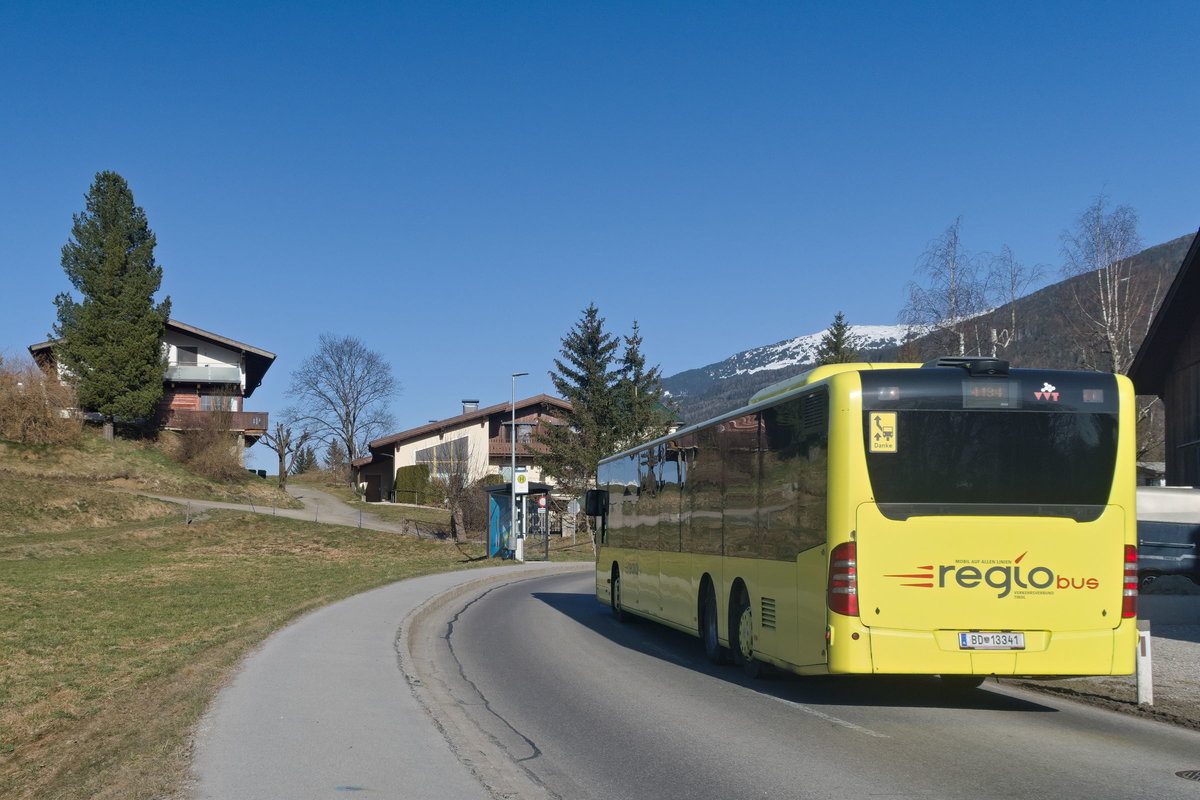 Mercedes-Benz O 530 II (Citaro Facelift) von Postbus (BD-13341) als Linie 4134 an der Haltestelle Aldrans Wiesenhöfe. Aufgenommen 30.3.2021.