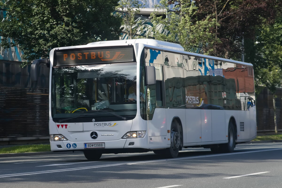 Mercedes-Benz O 530 II (Citaro Facelift) von Postbus (BD-13988) in der Amraser-See-Straße. Aufgenommen 12.7.2021.