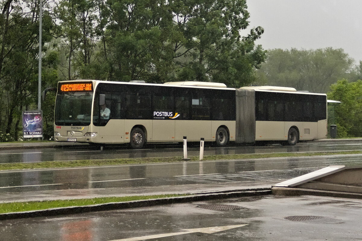 Mercedes-Benz O 530 II (Citaro Facelift) von Postbus (BD-13190) als Linie 4125 an der Haltestelle Schwaz EKZ Interspar. Aufgenommen 24.5.2022.