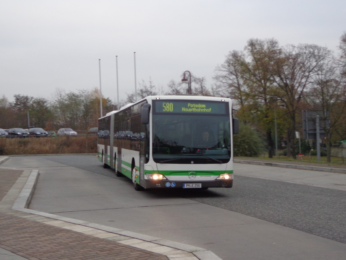 Mercedes-Benz O 530 II G (Citaro) - PM E 250 der VGBelzig am 18.11.13 am Belziger Busbahnhof