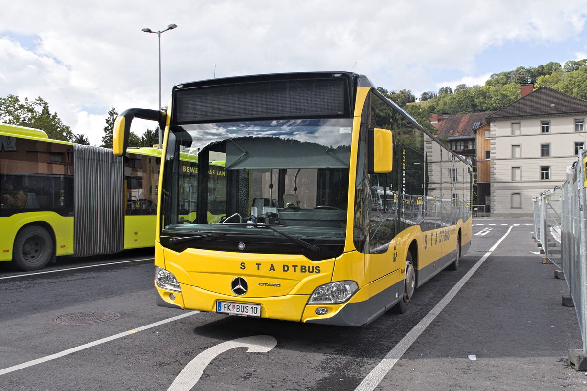 Mercedes-Benz O 530 III (Citaro 2. Generation) von Niggbus als Stadtbus Feldkirch, FK-BUS10, in Feldkirch Bahnhof. Aufgenommen 7.10.2019.