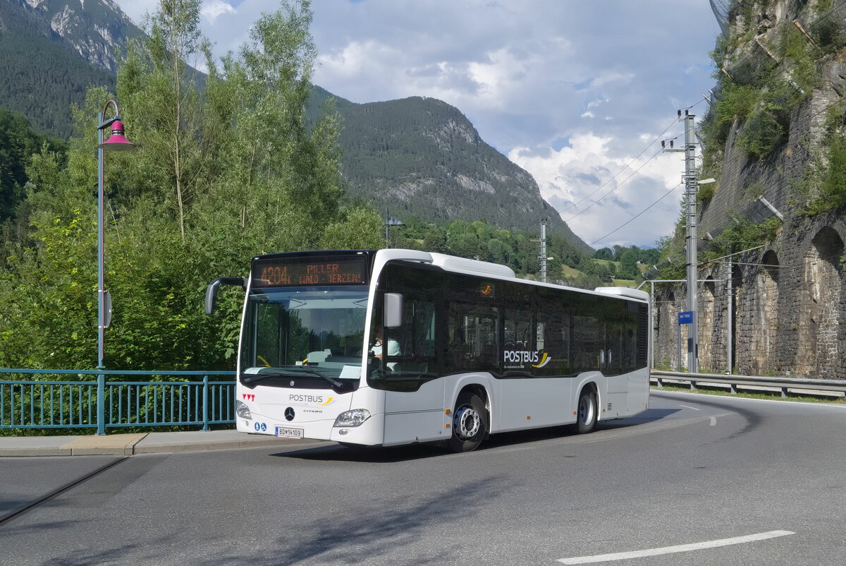 Mercedes-Benz O 530 III (Citaro 2. Generation) von Postbus (BD-14109) als Linie 4204 am Bahnhof Imst-Pitztal. Aufgenommen 22.6.2021.