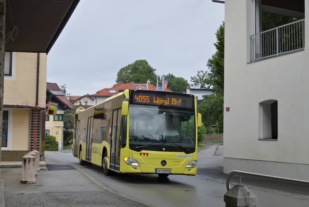 Mercedes-Benz O 530 III (Citaro 2. Generation) von Ledermair (SZ-535KO) als Linie 4055 in Kirchbichl, Ulricusstraße. Aufgenommen 15.7.2021.