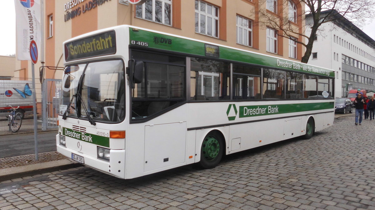 Mercedes-Benz O405 am 17.04.2016 in der Zwickauer Straße von Dresden