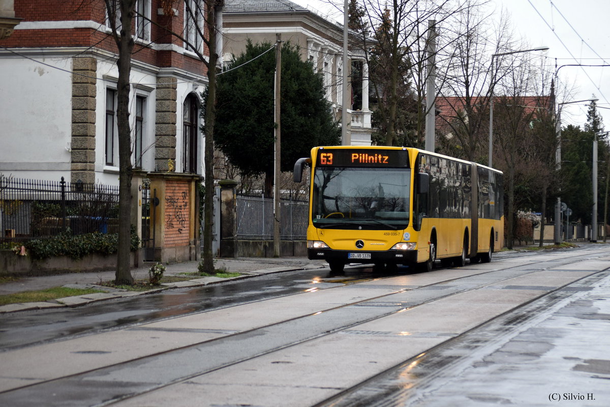 Mercedes-Benz O530G II am 13.01.2019 in der Wasastraße. Foto darf mit Genehmigung veröffentlicht werden.