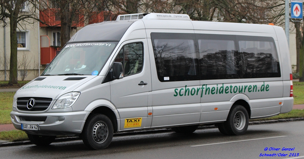 Mercedes-Benz Sprinter 516 CDI von Taxi Wutskowski, 2015 in Schwedt/Oder.
