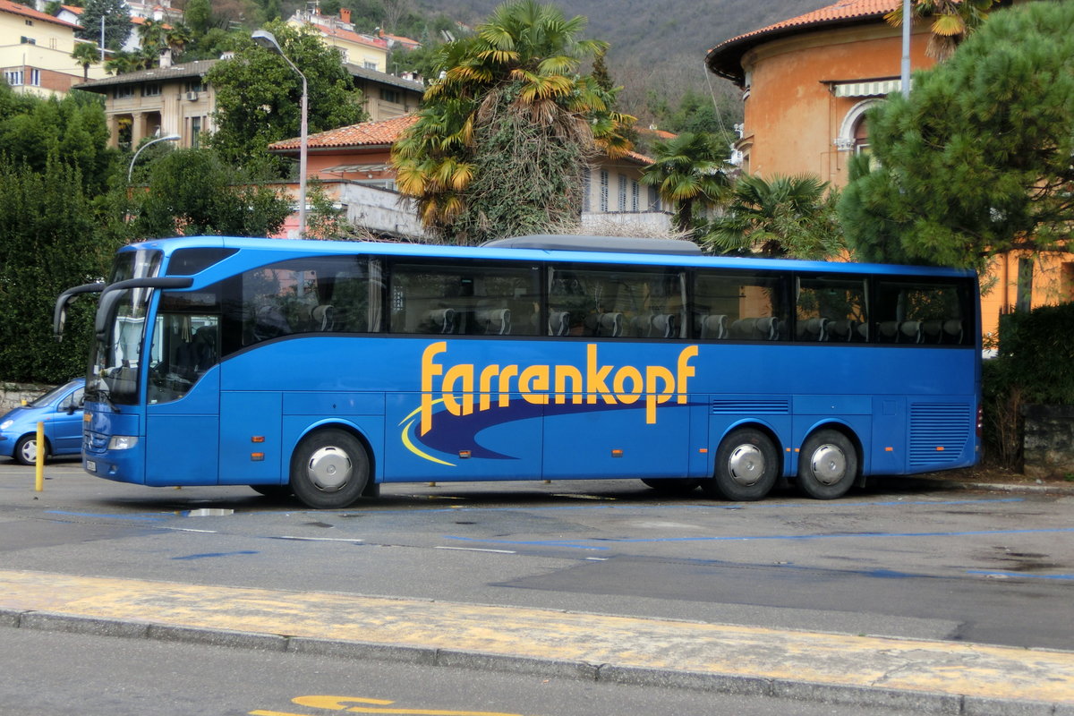 Mercedes Benz Tourismo von Farrenkopf am 30.03.2018 in Opatija in Kroatien