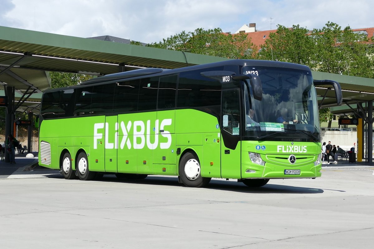 Mercedes -Benz Tourismo RHD L (W33), Flixbus / Inter sp z o.o. Strzelce Opolski (PL). ZOB, -Berlin im Juli 2020.