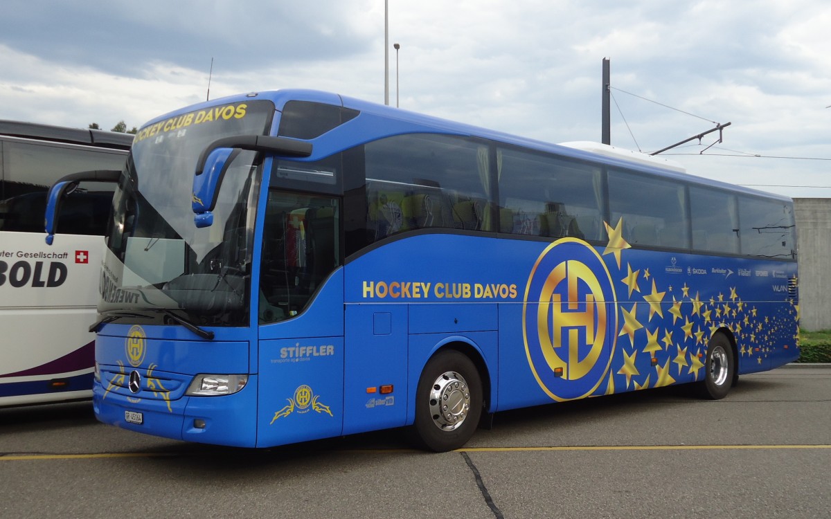 Mercedes Benz Tourismo, Stiffler, bus officiel HC Davos, Zurich Airport août 2014