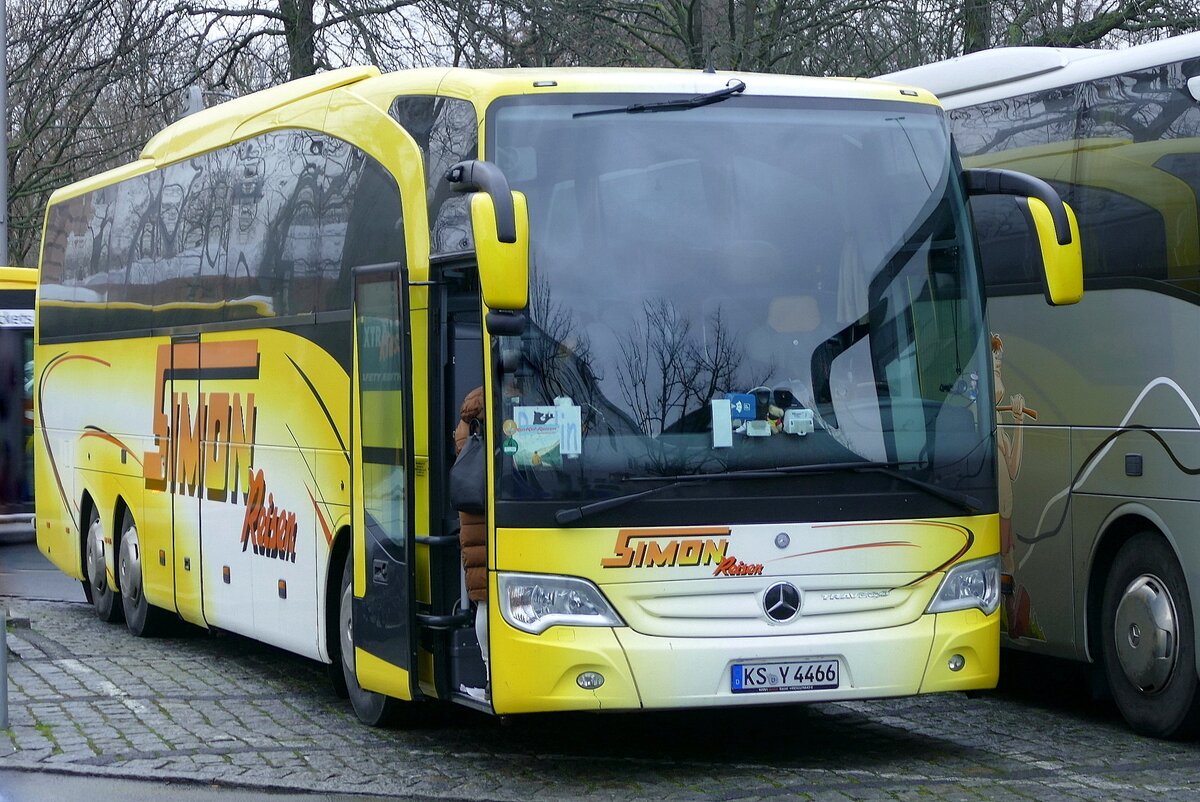 Mercedes-Benz Travego von Simon & Käckel Reisen. Berlin im Januar 2023.