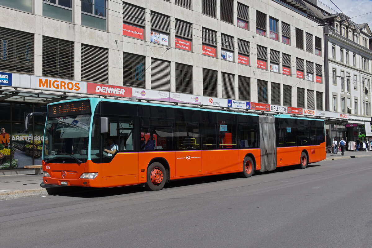 Mercedes Citaro 155, auf der Linie 9, bedient am 09.09.2022 die Haltestelle beim Guisanplatz.